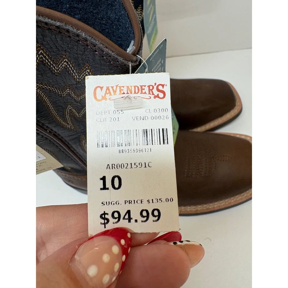 Ariat Kids Tycoon Brazen Brown Arizona Sky Square Toe Cowboy Boots 10021591 10M